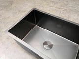 Burnished gunmetal Black stainless steel kitchen single sink trough 280 mm deep