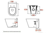 In Wall Concealed Cistern Toilet matte Gold matte Pan chrome rimless floor mount