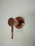 Polished Rose gold copper shower head round square 300 mm dia arm 250 No mixer