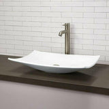 top mount white basin square slim style modern pick up only