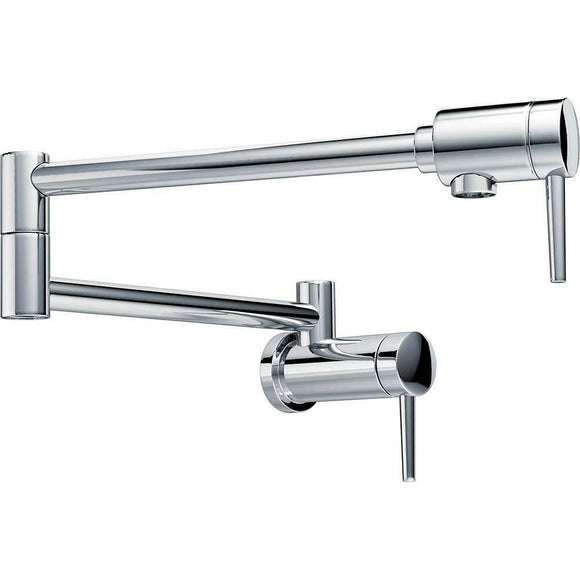 Chrome wall mount pot filler fold-able  tap cook top watermark colors available