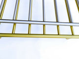 Brushed Brass Gold Non Heated Towel Rail rack Ladder round 850 mm wide 8 bar