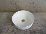 NEW Gloss white Round 360 mm Dia on top counter basin porcelain sink slim edge