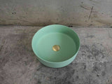 Matte Rose Gold copper Round 360 mm Dia on top counter basin porcelain sink