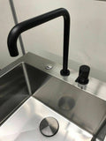 new 2022 Matte Black swivel spout kitchen mixer tap bench top mount two hole