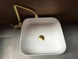 Gloss white square basin porcelain ceramic square 390*390*140 mm top counter