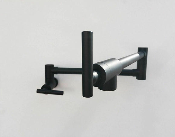 Matte Black Brushed Gold Nickel Copper Chrome wall mount fold-able pot filler tap cook top colors available