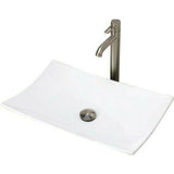 top mount white basin square slim style modern pick up only