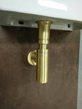 Brushed Gold p trap ROUND BOTTLE TRAP 32/40 mm WASTE for wall hung basin vanit