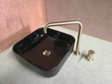 Gloss white square basin porcelain ceramic square 390*390*140 mm top counter