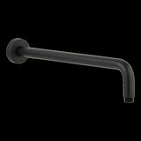 New Black shower head 250 mm Dia set wall arm WELS watermark handle down wall mixer