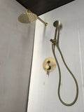 Watermark Brushed rose gold copper shower set 200 mm wall arm deverter hand held