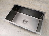 Burnished gunmetal Black stainless steel kitchen single sink trough 280 mm deep