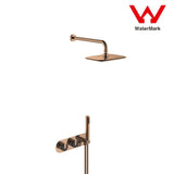 Bath basin  wall 1/4 turn hot cold tap faucet WELS rose gold spout 150 mm 200 mm