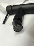 Round Matte Black Bidet Mixer Tap Faucet Adjustable Aerator bench top mount 2023