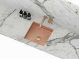 Brushed stainless steel under mount drop in insert wash basin sink hand made PVD