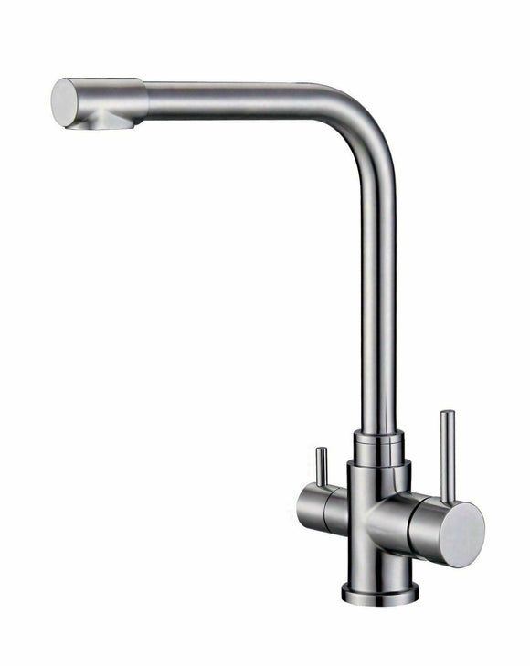 Brushed Nickel stainless steel 304  kitchen mixer tap 3 way pure filter NO LEAD