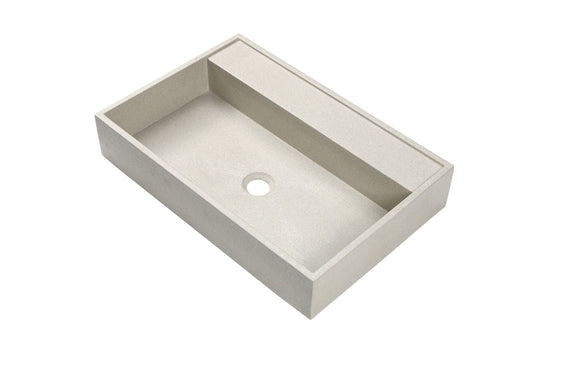 Ultra Modern concrete cement wash basin counter top Matt off white Classic wall hung basin 2022