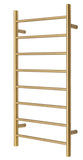 Brushed Brass Gold stainless steel Heated Towel Rail rack Round AU 1000*620mm No Timer
