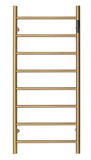 Brushed Brass Gold stainless steel Heated Towel Rail rack Round AU 1000*450mm Timer