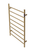 2023 Brushed Brass Gold stainless steel Heated Towel Rail rack Round AU 1000*620mm Timer