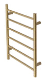Brushed Brass Gold stainless steel Heated Towel Rail rack Round AU 650*450 mm No Timer
