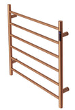 2023 Brushed Rose Gold Copper stainless steel Heated Towel Rail rack Round AU 650*620mm Timer