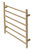 Brushed Brass Gold stainless steel Heated Towel Rail rack Round AU 650*620mm No Timer