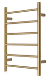 Brushed Brass Gold stainless steel Heated Towel Rail rack Round AU 650*450 mm No Timer