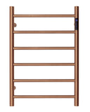 2023 Brushed Rose Gold Copper stainless steel Heated Towel Rail rack Round AU 650*450mm Timer