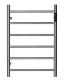 1200mm Matte Black Electric Heated Towel Rail | 8-Bar Round Timer | Australian Standard