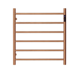 2023 Brushed Rose Gold Copper stainless steel Heated Towel Rail rack Round AU 650*620mm Timer