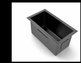 New Burnished gunmetal black stainless steel kitchen sink R10 hand made pantry 450*300 mm