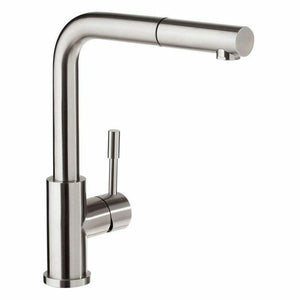 Brushed solid stainless steel NO Lead Pull Down spray function kitchen tap mixer
