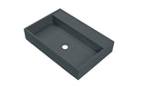 Ultra Modern concrete cement wash basin counter top Matt White rectangle basin 2022