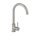 Brushed stainless steel Made kitchen mixer swivel goose neck