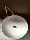 New porcelain white ceramic Round 39cm Bowl Counter Top Basin Vanity SINK