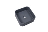 Ultra Modern concrete cement wash basin counter top Matt Black Square basin 2021