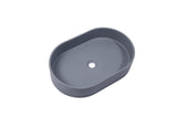 Ultra Modern concrete cement wash basin counter top Matt Light Grey Oval basin 2021