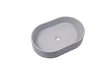 Ultra Modern concrete cement wash basin counter top Matt White Oval basin 2021