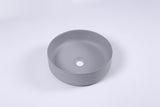 Ultra Modern concrete cement wash basin counter top Matt Dark Grey Round basin 2021