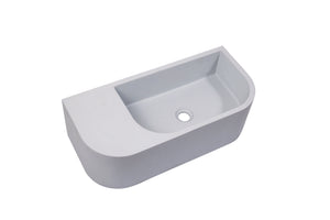 Ultra Modern concrete cement wash basin counter top Wall Hung Basin Matt light Grey 2023