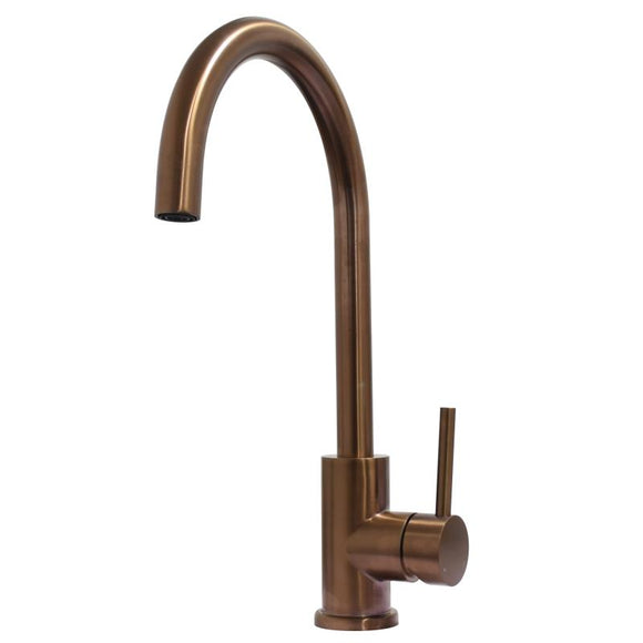 PVD Brushed rose gold Copper finish stainless steel Made kitchen mixer swivel