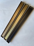 Brushed Gold PVD Stainless Steel Tile Insert 1200×80 Floor Waste Panel Watermark