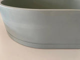 Ultra Modern concrete cement wash basin counter top Matt mint Green Oval basin 2023