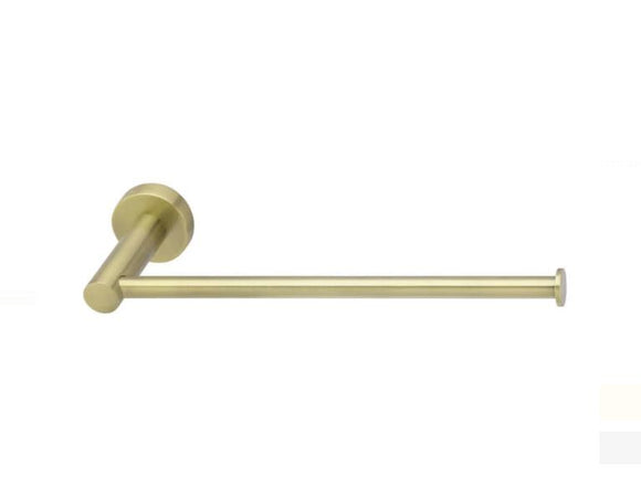 Brushed Burnished Brass Gold hand towel hook round classic 270 mm wide