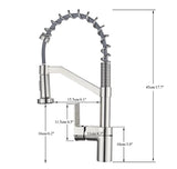 2022 Chrome pull out with spray function spring kitchen mixer tap faucet 450 mm Tall only