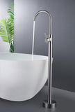 2023 Round Brushed stainless steel 304 Free Standing  Bath tub Mixer Spout Freestanding spout filler Suit Outdoor
