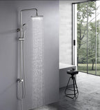 2023 Brushed Brass Gold Solid Stainless Steel 304 made shower set w diverter 200 mm head sprayer hand held head
