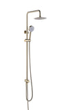 2023 Brushed Brass Gold Solid Stainless Steel 304 made shower set w diverter 200 mm head sprayer hand held head